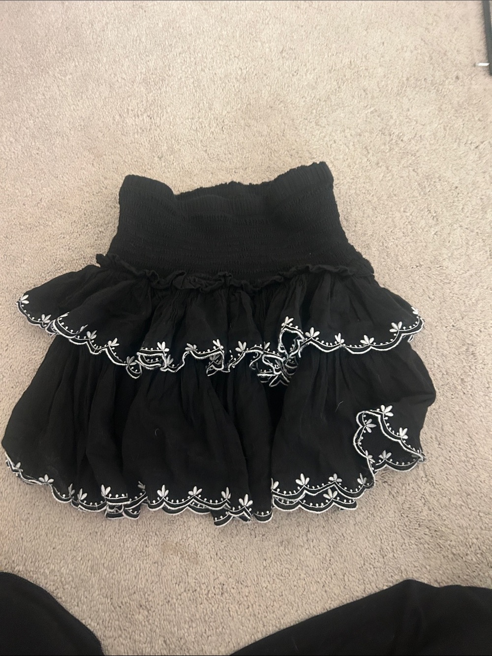 Aqua ruffle skirt